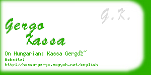 gergo kassa business card